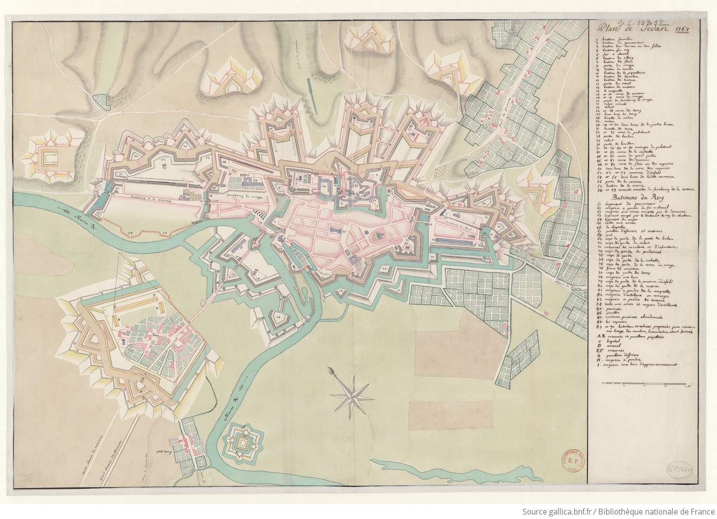 Exemple de plan sur Gallica : Plan de Sedan